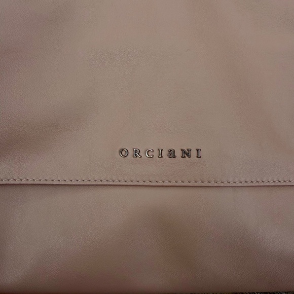 Orciani Sveva Notturno Leather Handbag Blush Pink Top Handle Crossbody - Picture 13 of 14